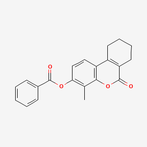 molecular formula C21H18O4 B5867179 4-methyl-6-oxo-7,8,9,10-tetrahydro-6H-benzo[c]chromen-3-yl benzoate 