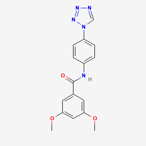 molecular formula C16H15N5O3 B5867193 3,5-dimethoxy-N-[4-(1H-tetrazol-1-yl)phenyl]benzamide 