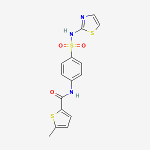 molecular formula C15H13N3O3S3 B5867226 5-methyl-N-{4-[(1,3-thiazol-2-ylamino)sulfonyl]phenyl}-2-thiophenecarboxamide 