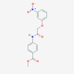 molecular formula C16H14N2O6 B5867234 methyl 4-{[(3-nitrophenoxy)acetyl]amino}benzoate 