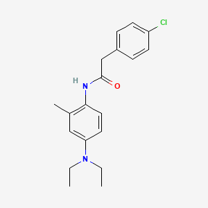 molecular formula C19H23ClN2O B5867235 2-(4-chlorophenyl)-N-[4-(diethylamino)-2-methylphenyl]acetamide 