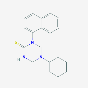 molecular formula C19H23N3S B5867245 5-cyclohexyl-1-(1-naphthyl)-1,3,5-triazinane-2-thione 