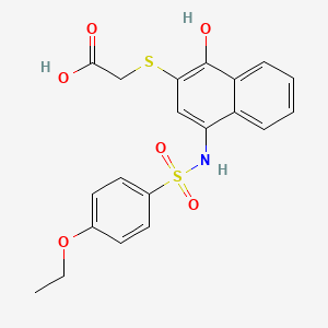 molecular formula C20H19NO6S2 B5867278 [(4-{[(4-ethoxyphenyl)sulfonyl]amino}-1-hydroxy-2-naphthyl)thio]acetic acid 