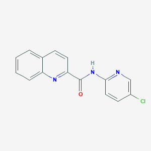 molecular formula C15H10ClN3O B5867291 N-(5-chloro-2-pyridinyl)-2-quinolinecarboxamide 