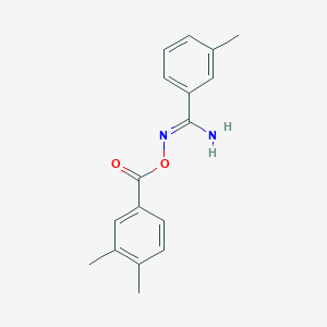 molecular formula C17H18N2O2 B5867294 N'-[(3,4-dimethylbenzoyl)oxy]-3-methylbenzenecarboximidamide 