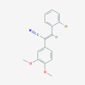 3-(2-bromophenyl)-2-(3,4-dimethoxyphenyl)acrylonitrile