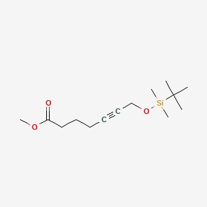 molecular formula C14H26O3Si B586734 Methyl 7-((tert-Butyldimethylsilyl)oxy)hept-5-ynoate CAS No. 1629580-59-1