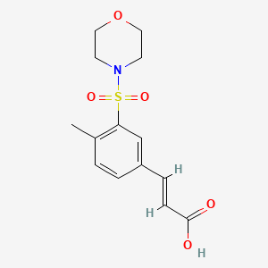 molecular formula C14H17NO5S B5867361 3-[4-methyl-3-(4-morpholinylsulfonyl)phenyl]acrylic acid 