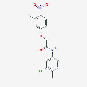 N-(3-chloro-4-methylphenyl)-2-(3-methyl-4-nitrophenoxy)acetamide
