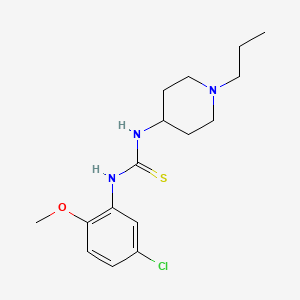 molecular formula C16H24ClN3OS B5867379 N-(5-chloro-2-methoxyphenyl)-N'-(1-propyl-4-piperidinyl)thiourea 