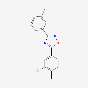 molecular formula C16H13ClN2O B5867384 5-(3-chloro-4-methylphenyl)-3-(3-methylphenyl)-1,2,4-oxadiazole 