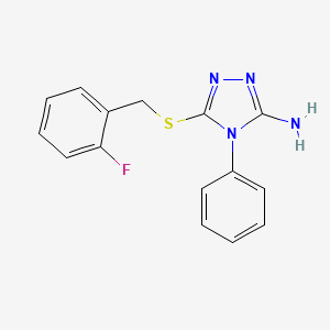 molecular formula C15H13FN4S B5867396 5-[(2-fluorobenzyl)thio]-4-phenyl-4H-1,2,4-triazol-3-amine 