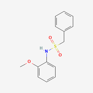 molecular formula C14H15NO3S B5867409 N-(2-methoxyphenyl)-1-phenylmethanesulfonamide 