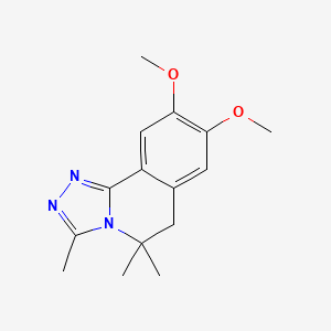 molecular formula C15H19N3O2 B5867421 8,9-dimethoxy-3,5,5-trimethyl-5,6-dihydro[1,2,4]triazolo[3,4-a]isoquinoline 