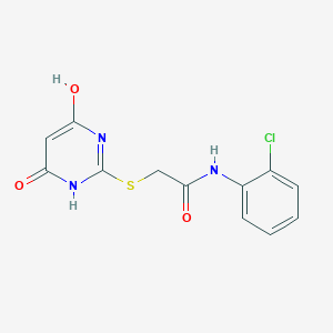 molecular formula C12H10ClN3O3S B5867423 N-(2-chlorophenyl)-2-[(4-hydroxy-6-oxo-1,6-dihydro-2-pyrimidinyl)thio]acetamide 