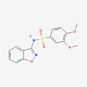 molecular formula C15H14N2O5S B5867425 N-1,2-benzisoxazol-3-yl-3,4-dimethoxybenzenesulfonamide 