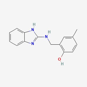 molecular formula C15H15N3O B5867437 2-[(1H-benzimidazol-2-ylamino)methyl]-4-methylphenol 
