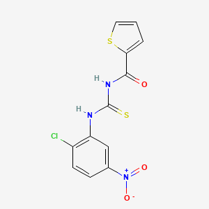 molecular formula C12H8ClN3O3S2 B5867441 N-{[(2-chloro-5-nitrophenyl)amino]carbonothioyl}-2-thiophenecarboxamide 