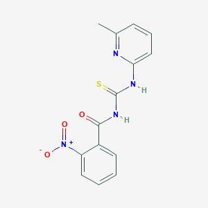 molecular formula C14H12N4O3S B5867448 N-{[(6-methyl-2-pyridinyl)amino]carbonothioyl}-2-nitrobenzamide 