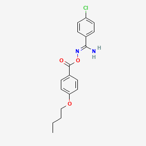 molecular formula C18H19ClN2O3 B5867455 N'-[(4-butoxybenzoyl)oxy]-4-chlorobenzenecarboximidamide 