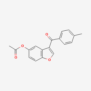 molecular formula C18H14O4 B5867479 3-(4-methylbenzoyl)-1-benzofuran-5-yl acetate 