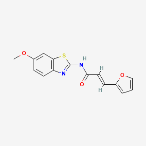 molecular formula C15H12N2O3S B5867496 3-(2-furyl)-N-(6-methoxy-1,3-benzothiazol-2-yl)acrylamide 