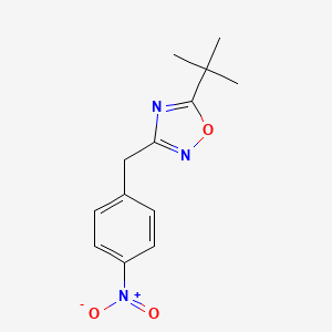 molecular formula C13H15N3O3 B5867514 5-tert-butyl-3-(4-nitrobenzyl)-1,2,4-oxadiazole 