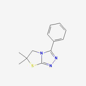 molecular formula C12H13N3S B5867536 6,6-dimethyl-3-phenyl-5,6-dihydro[1,3]thiazolo[2,3-c][1,2,4]triazole 