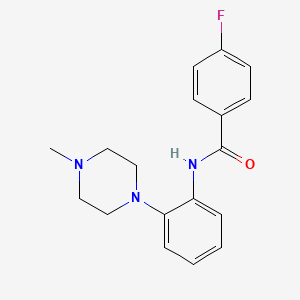 molecular formula C18H20FN3O B5867541 4-fluoro-N-[2-(4-methyl-1-piperazinyl)phenyl]benzamide 