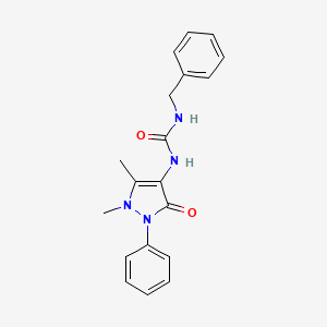molecular formula C19H20N4O2 B5867546 N-benzyl-N'-(1,5-dimethyl-3-oxo-2-phenyl-2,3-dihydro-1H-pyrazol-4-yl)urea 