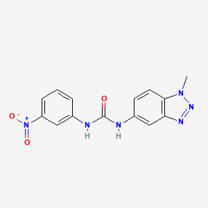 molecular formula C14H12N6O3 B5867552 N-(1-methyl-1H-1,2,3-benzotriazol-5-yl)-N'-(3-nitrophenyl)urea 