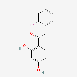 molecular formula C14H11FO3 B5867573 1-(2,4-二羟基苯基)-2-(2-氟苯基)乙酮 