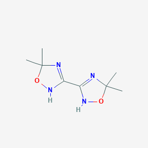 molecular formula C8H14N4O2 B5867585 5,5,5',5'-tetramethyl-4,4',5,5'-tetrahydro-3,3'-bi-1,2,4-oxadiazole 