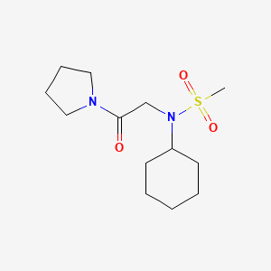 molecular formula C13H24N2O3S B5867589 N-cyclohexyl-N-[2-oxo-2-(1-pyrrolidinyl)ethyl]methanesulfonamide 