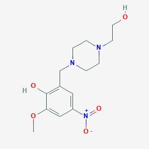 molecular formula C14H21N3O5 B5867593 2-{[4-(2-hydroxyethyl)-1-piperazinyl]methyl}-6-methoxy-4-nitrophenol 