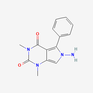 molecular formula C14H14N4O2 B5867599 6-amino-1,3-dimethyl-5-phenyl-1H-pyrrolo[3,4-d]pyrimidine-2,4(3H,6H)-dione 