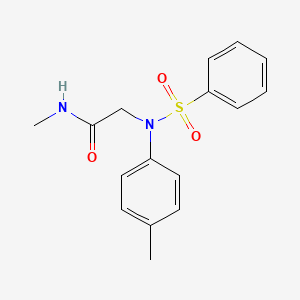 molecular formula C16H18N2O3S B5867615 N~1~-methyl-N~2~-(4-methylphenyl)-N~2~-(phenylsulfonyl)glycinamide 