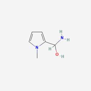 molecular formula C6H10N2O B586762 1H-Pyrrole-2-methanol, alpha-amino-1-methyl- CAS No. 154135-33-8