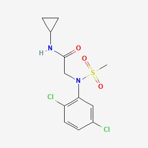 molecular formula C12H14Cl2N2O3S B5867630 N~1~-cyclopropyl-N~2~-(2,5-dichlorophenyl)-N~2~-(methylsulfonyl)glycinamide 