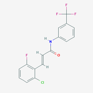 molecular formula C16H10ClF4NO B5867649 3-(2-chloro-6-fluorophenyl)-N-[3-(trifluoromethyl)phenyl]acrylamide 