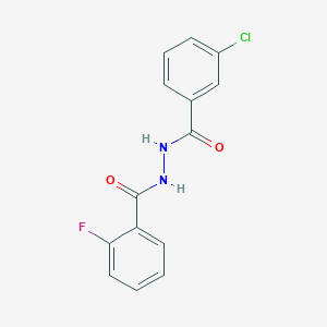 molecular formula C14H10ClFN2O2 B5867657 N'-(3-chlorobenzoyl)-2-fluorobenzohydrazide 