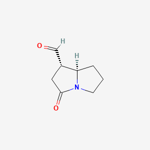 molecular formula C8H11NO2 B586766 (1S,7AR)-3-oxohexahydro-1H-pyrrolizine-1-carbaldehyde CAS No. 146405-72-3