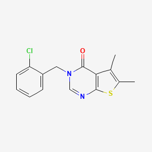 molecular formula C15H13ClN2OS B5867674 3-(2-chlorobenzyl)-5,6-dimethylthieno[2,3-d]pyrimidin-4(3H)-one 