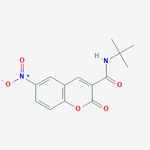 molecular formula C14H14N2O5 B5867682 N-(tert-butyl)-6-nitro-2-oxo-2H-chromene-3-carboxamide 