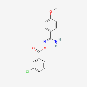 molecular formula C16H15ClN2O3 B5867697 N'-[(3-chloro-4-methylbenzoyl)oxy]-4-methoxybenzenecarboximidamide 
