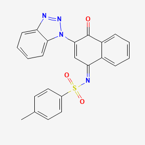 molecular formula C23H16N4O3S B5867725 N-[3-(1H-1,2,3-benzotriazol-1-yl)-4-oxo-1(4H)-naphthalenylidene]-4-methylbenzenesulfonamide 