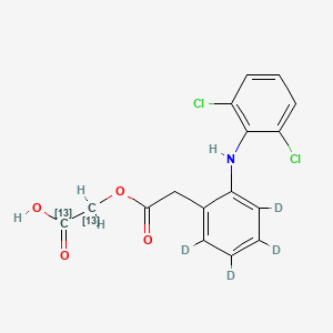 molecular formula C16H13Cl2NO4 B586773 Aceclofenac-d4,13C2 (major) CAS No. 1795019-63-4