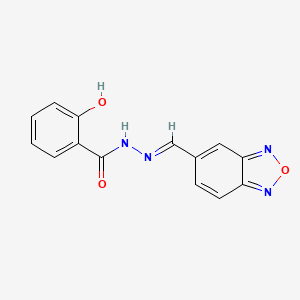 molecular formula C14H10N4O3 B5867737 N'-(2,1,3-benzoxadiazol-5-ylmethylene)-2-hydroxybenzohydrazide 