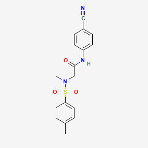 molecular formula C17H17N3O3S B5867750 N~1~-(4-cyanophenyl)-N~2~-methyl-N~2~-[(4-methylphenyl)sulfonyl]glycinamide 