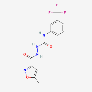 molecular formula C13H11F3N4O3 B5867757 2-[(5-methyl-3-isoxazolyl)carbonyl]-N-[3-(trifluoromethyl)phenyl]hydrazinecarboxamide 